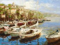 Boats on Glassy Harbor-Furtesen-Art Print