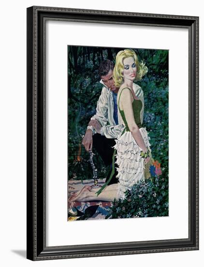 Furtive Affair - Saturday Evening Post "Leading Ladies", May 7, 1960 pg.30-Robert Mcginnis-Framed Giclee Print