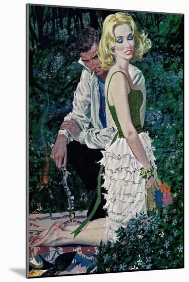 Furtive Affair - Saturday Evening Post "Leading Ladies", May 7, 1960 pg.30-Robert Mcginnis-Mounted Giclee Print