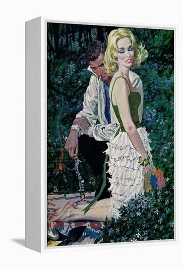Furtive Affair - Saturday Evening Post "Leading Ladies", May 7, 1960 pg.30-Robert Mcginnis-Framed Premier Image Canvas