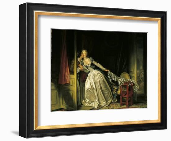 Furtive Kiss-Jean-Honoré Fragonard-Framed Premium Giclee Print