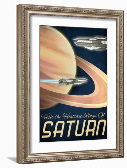 Furture Saturn, Visit the Historic Rings of Saturn-Lynx Art Collection-Framed Art Print