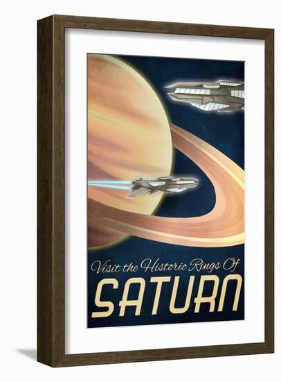 Furture Saturn, Visit the Historic Rings of Saturn-Lynx Art Collection-Framed Art Print