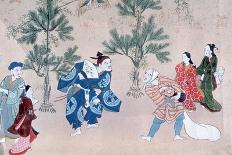 Courtesan Entertaining an Actor, C1695-Furuyama Moroshige-Giclee Print