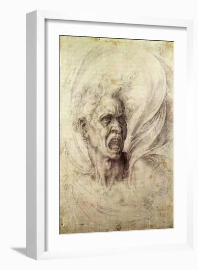 Fury, 1510-Michelangelo Buonarroti-Framed Giclee Print