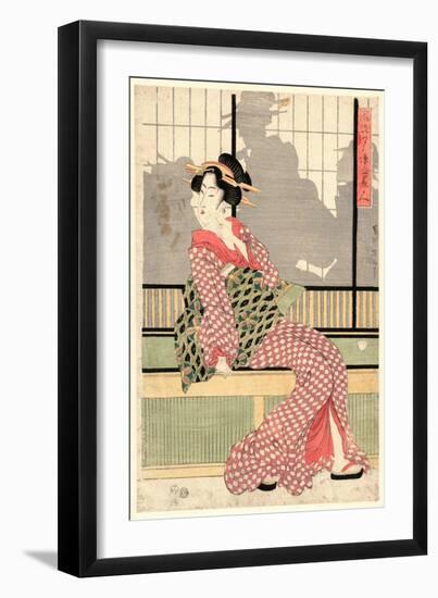 Furyu Yusuzumi San Bijin-Kikukawa Eizan-Framed Giclee Print