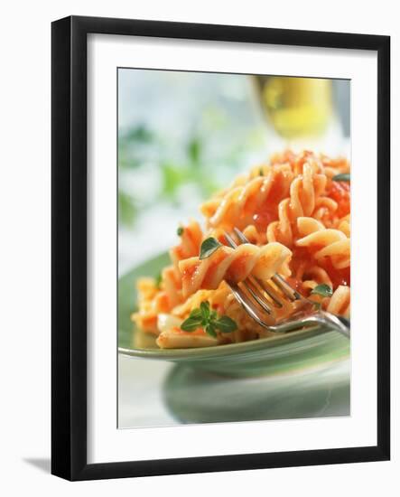 Fusilli with Tomato Sauce-null-Framed Photographic Print