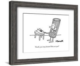 "Fusilli, you crazy bastard! How are you?" - New Yorker Cartoon-Charles Barsotti-Framed Premium Giclee Print