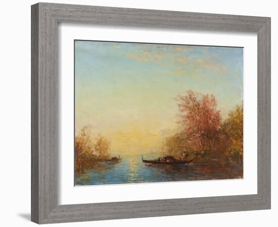 Fusine, environs de Venise-Felix Ziem-Framed Giclee Print