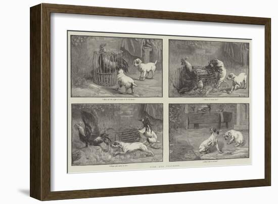 Fuss and Feathers-Sir John Gilbert-Framed Giclee Print