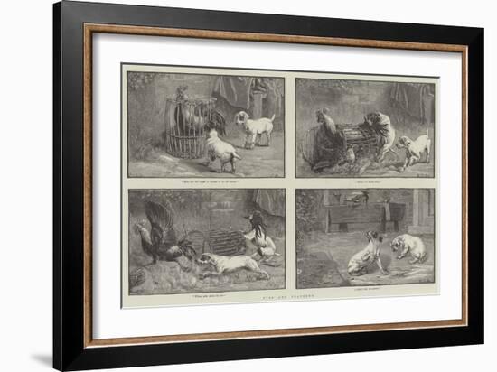 Fuss and Feathers-Sir John Gilbert-Framed Giclee Print