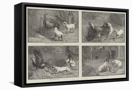 Fuss and Feathers-Sir John Gilbert-Framed Premier Image Canvas