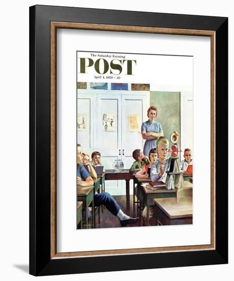 "Future Engineer" Saturday Evening Post Cover, April 4, 1959-John Falter-Framed Giclee Print