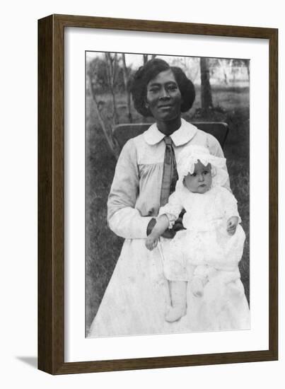 Future First Lady, Claudia Alta 'Lady Bird' Taylor with Her Nurse, Alice Tittle, 1913-null-Framed Photo