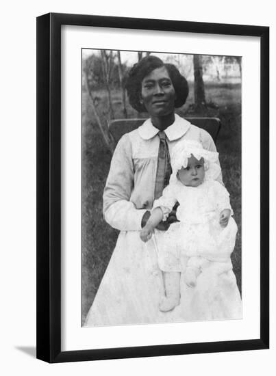 Future First Lady, Claudia Alta 'Lady Bird' Taylor with Her Nurse, Alice Tittle, 1913-null-Framed Photo