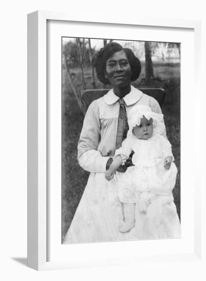 Future First Lady, Claudia Alta 'Lady Bird' Taylor with Her Nurse, Alice Tittle, 1913-null-Framed Photo