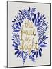 Future is Bright - Navy and Gold-Cat Coquillette-Mounted Art Print