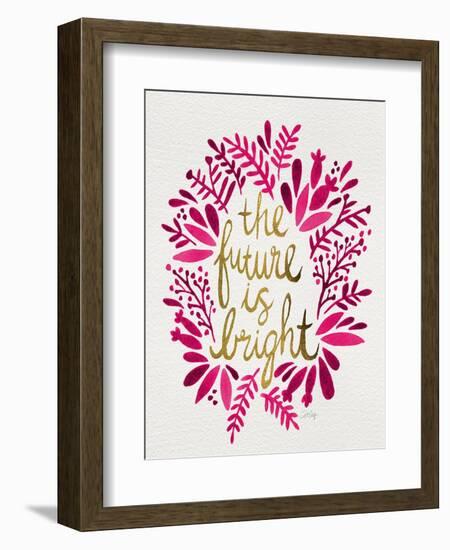 Future is Bright - Pink and Gold-Cat Coquillette-Framed Art Print