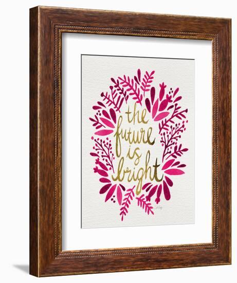 Future is Bright - Pink and Gold-Cat Coquillette-Framed Art Print