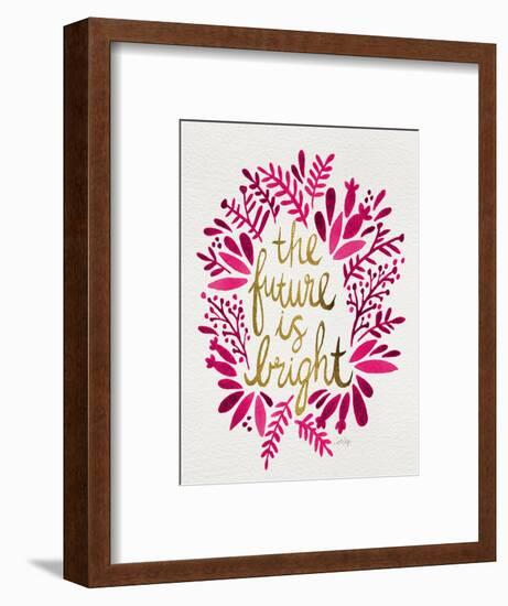 Future is Bright - Pink and Gold-Cat Coquillette-Framed Art Print