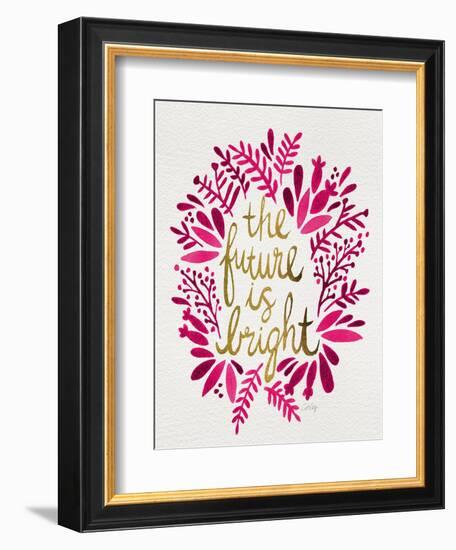 Future is Bright - Pink and Gold-Cat Coquillette-Framed Art Print