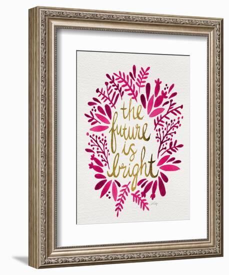 Future is Bright - Pink and Gold-Cat Coquillette-Framed Premium Giclee Print