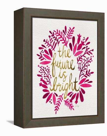 Future is Bright - Pink and Gold-Cat Coquillette-Framed Stretched Canvas