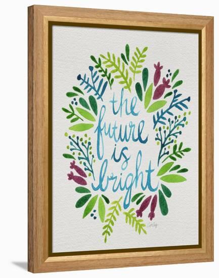 Future is Bright - Watercolor-Cat Coquillette-Framed Stretched Canvas