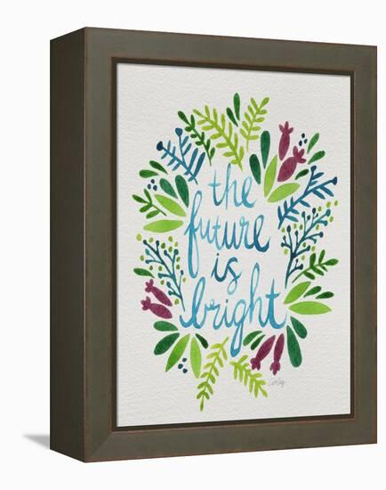 Future is Bright - Watercolor-Cat Coquillette-Framed Stretched Canvas