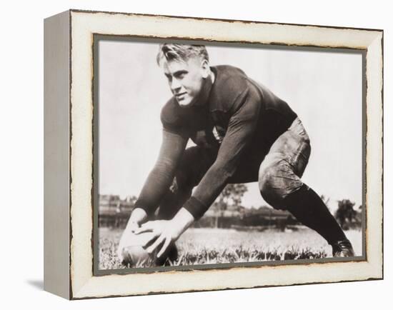 Future President Gerald Ford at Football Practice at University of Michigan, Ca. 1933-null-Framed Stretched Canvas