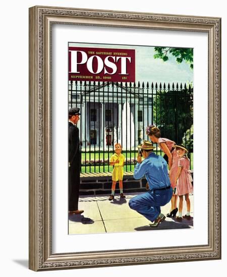 "Future President," Saturday Evening Post Cover, September 25, 1948-George Hughes-Framed Giclee Print