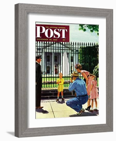 "Future President," Saturday Evening Post Cover, September 25, 1948-George Hughes-Framed Giclee Print