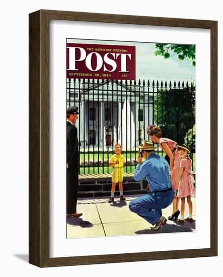 "Future President," Saturday Evening Post Cover, September 25, 1948-George Hughes-Framed Giclee Print