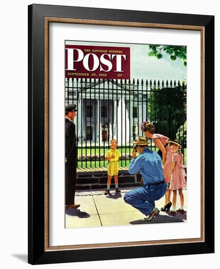 "Future President," Saturday Evening Post Cover, September 25, 1948-George Hughes-Framed Giclee Print