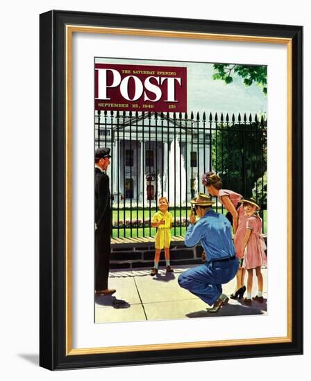 "Future President," Saturday Evening Post Cover, September 25, 1948-George Hughes-Framed Giclee Print