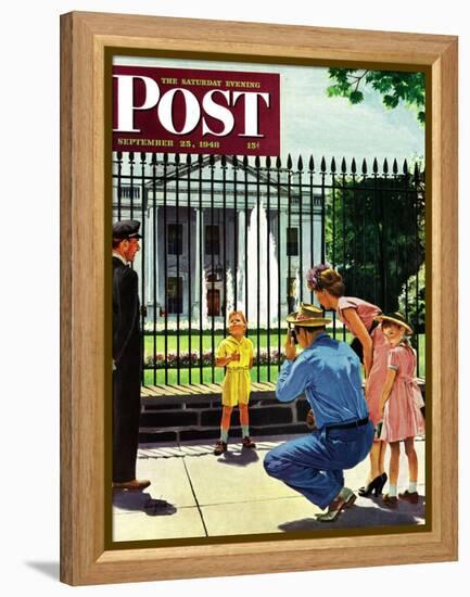 "Future President," Saturday Evening Post Cover, September 25, 1948-George Hughes-Framed Premier Image Canvas