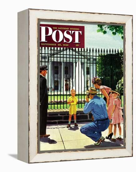 "Future President," Saturday Evening Post Cover, September 25, 1948-George Hughes-Framed Premier Image Canvas