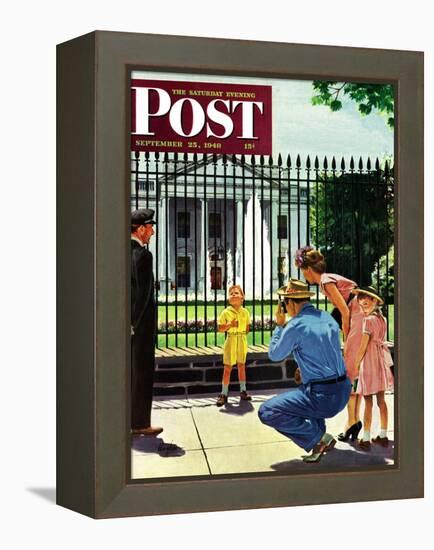 "Future President," Saturday Evening Post Cover, September 25, 1948-George Hughes-Framed Premier Image Canvas