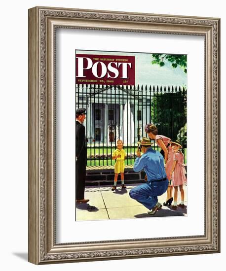 "Future President," Saturday Evening Post Cover, September 25, 1948-George Hughes-Framed Giclee Print