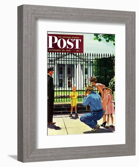 "Future President," Saturday Evening Post Cover, September 25, 1948-George Hughes-Framed Giclee Print