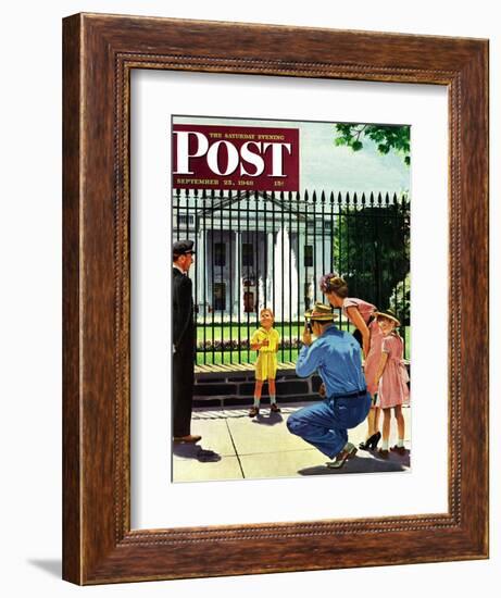 "Future President," Saturday Evening Post Cover, September 25, 1948-George Hughes-Framed Giclee Print