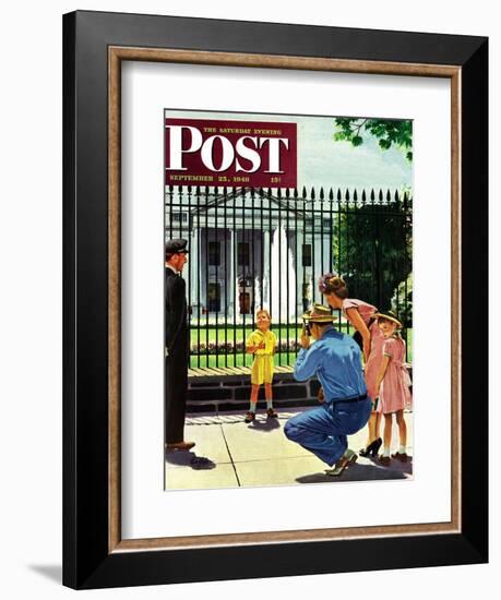 "Future President," Saturday Evening Post Cover, September 25, 1948-George Hughes-Framed Giclee Print