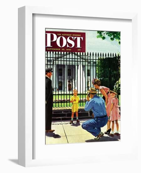 "Future President," Saturday Evening Post Cover, September 25, 1948-George Hughes-Framed Giclee Print