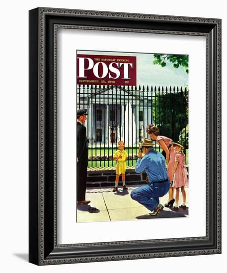 "Future President," Saturday Evening Post Cover, September 25, 1948-George Hughes-Framed Giclee Print