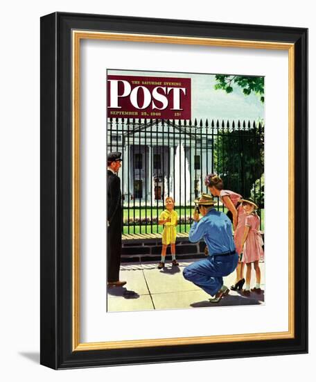 "Future President," Saturday Evening Post Cover, September 25, 1948-George Hughes-Framed Giclee Print