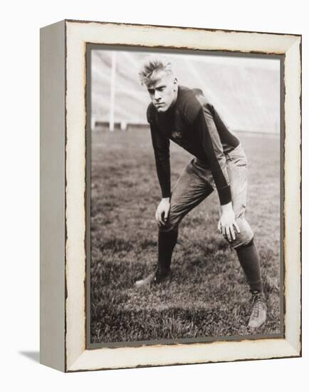 Future US President Gerald Ford Played Football During His College Years, Ca. 1933-null-Framed Stretched Canvas