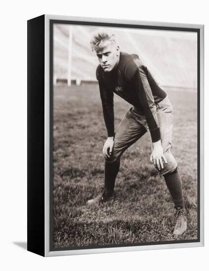 Future US President Gerald Ford Played Football During His College Years, Ca. 1933-null-Framed Stretched Canvas