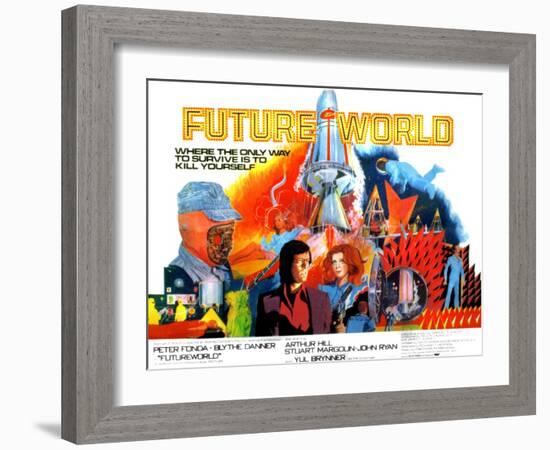 Futureworld, Peter Fonda, Blythe Danner, 1976-null-Framed Photo