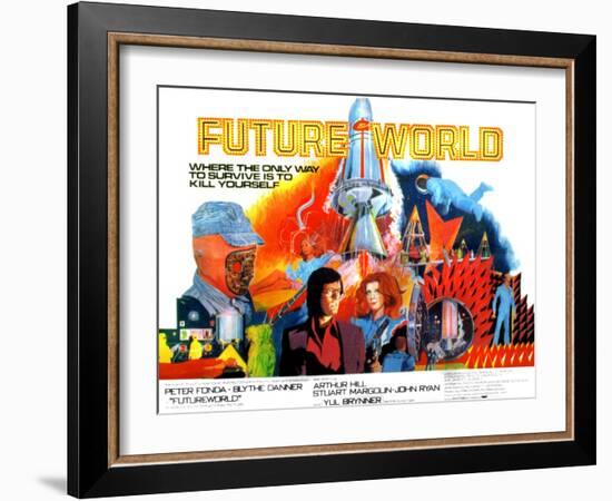 Futureworld, Peter Fonda, Blythe Danner, 1976-null-Framed Photo