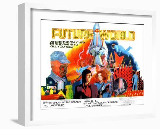 Futureworld, Peter Fonda, Blythe Danner, 1976-null-Framed Photo